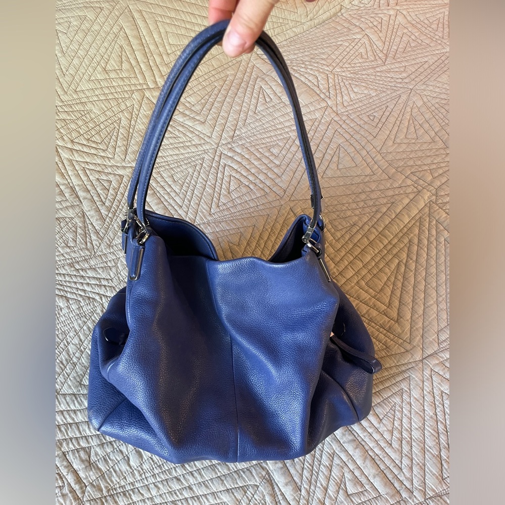Deep periwinkle blue Coach Purse with all the Coach quality and details